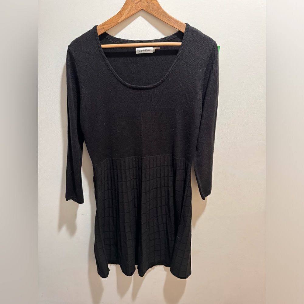 Calvin Klein Sweater Dress Black sz Large